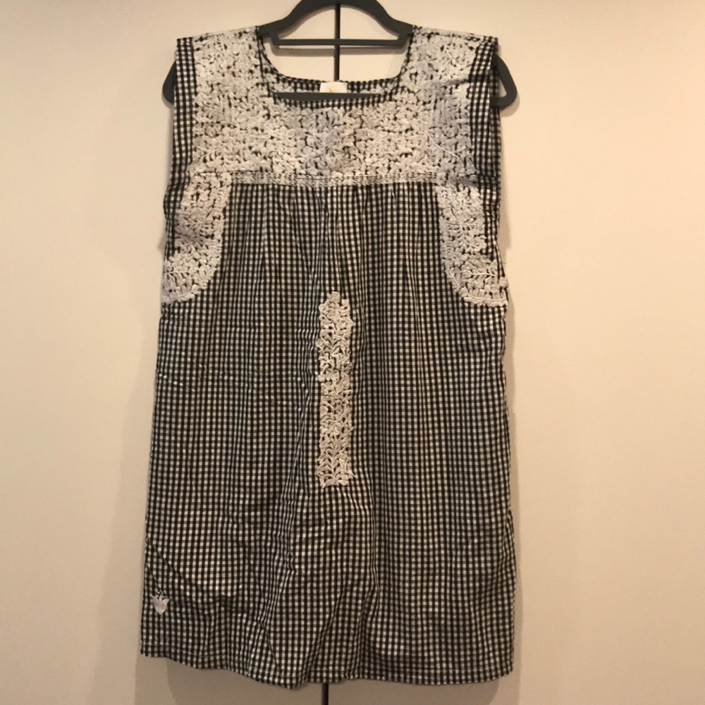 J.marie blue and white gingham dress
